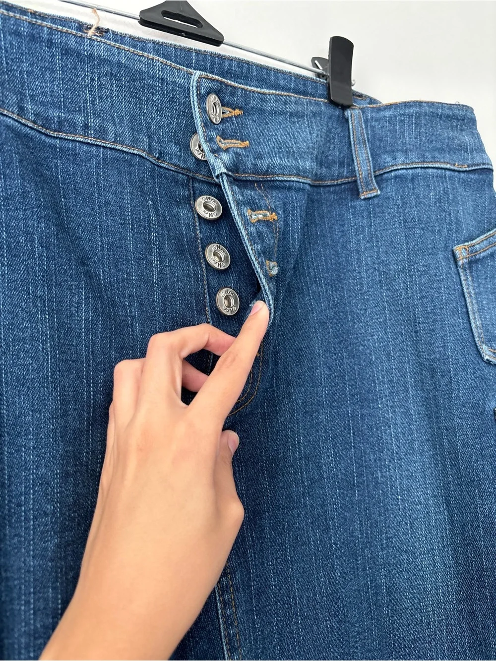 Y2K Preppy Cargo Blue Denim Straight Cargo Maxi Streetwear Plus Skirt - Size 22